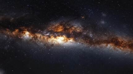 Stunning view of the Milky Way galaxy, showcasing its vibrant core and intricate star patterns.