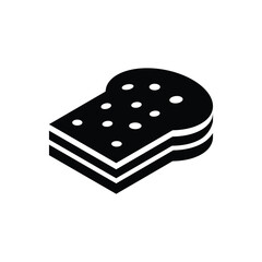 Bread glyph and symbol design on white background