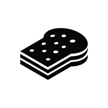 recommend clip art: Bread glyph and symbol design on white background