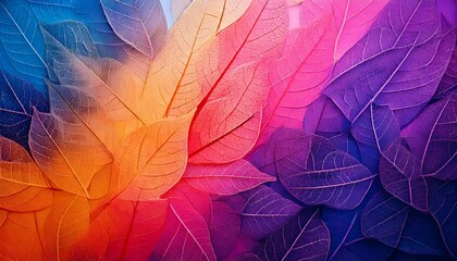 Close-Up of Veined Leaves on Nature Background