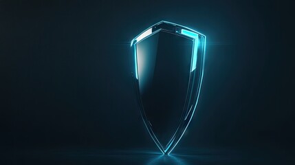 A sleek, futuristic VPN shield representing data encryption, online anonymity, and safe browsing for secure internet usage.