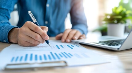 Entrepreneur Developing a Visionary Startup Plan - Merging Market Analysis with Innovative Growth Strategies for Financial Success