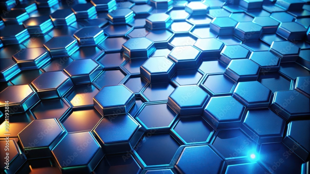 Poster Futuristic abstract hexagonal surface background concept for technology and innovation projects