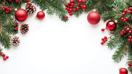Christmas ornament decoration white background
