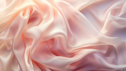 Obraz premium Soft Pink Silk Fabric Texture - Close Up Photography