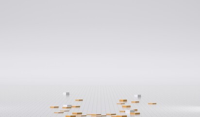 3D hexagon abstract background. Abstract white. Colorful energy flashing under hexagon. Modern technology futuristic background. White honeycomb texture grid. Hexagon. 3D illustration