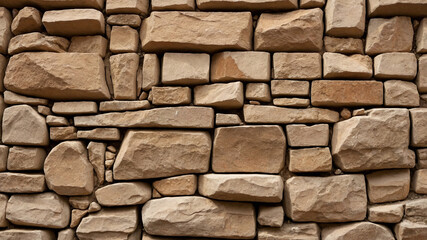 Natural stone wall with detailed layers and textures forming an intricate pattern in shades of earthy brown.