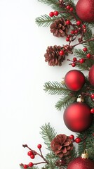 Christmas ornament decoration white background