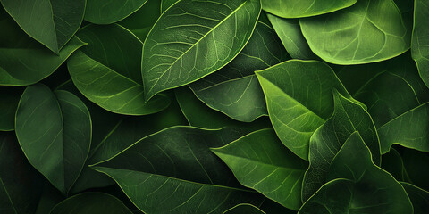 Beautiful green leaves background, elegant background of green leaves. Advertising banner.