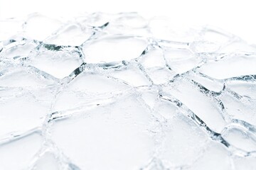 Obraz premium A close-up view of transparent ice on a white surface