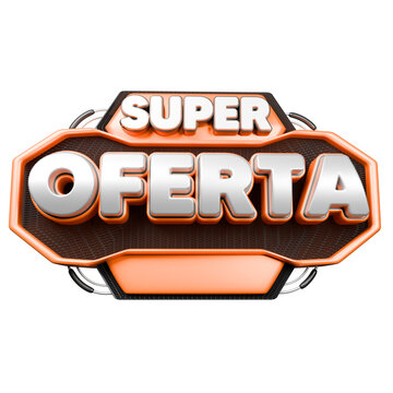 Selo 3D render suporte oferta