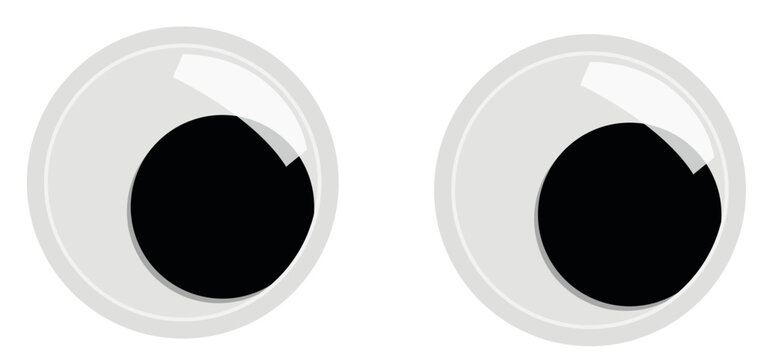 A Pair of Googly Eyes or Dummy Eyes Illustration Isolated on White Background