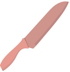 Kitchen Knife Cooking Utensil Illustration Isolated on White Background