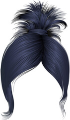 trendy women hairs brunette black colour .high 
tail . fashion beauty style .
