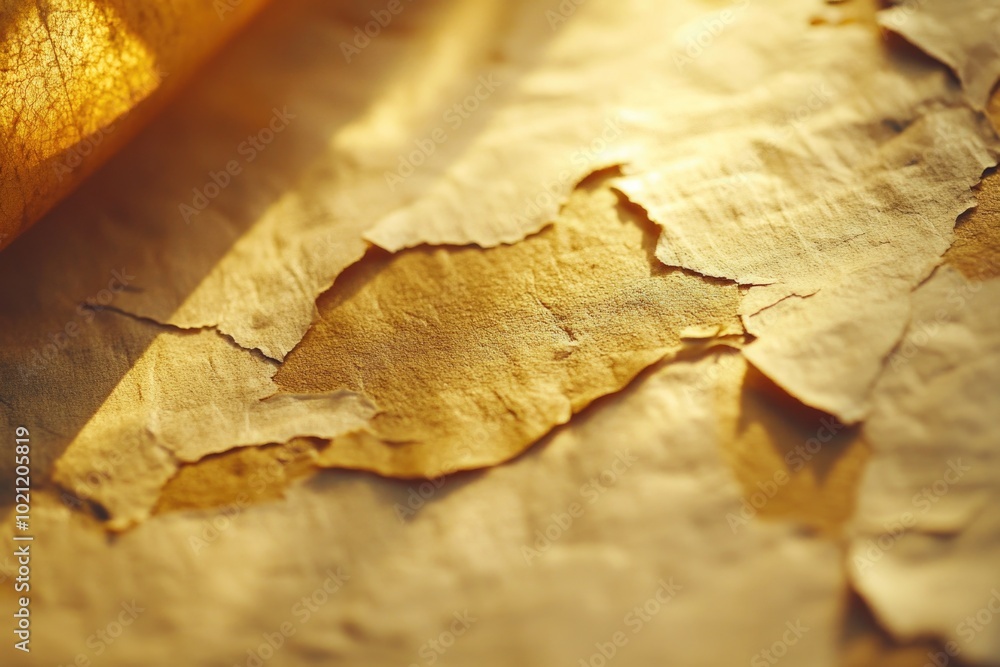 Wall mural A close-up view of a piece of paper on a table, suitable for use in educational or office settings