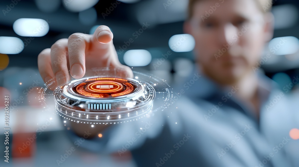 Aufkleber sleek futuristic e commerce website with holographic product displays and intuitive user experience 