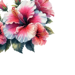 watercolor hibiscus flower