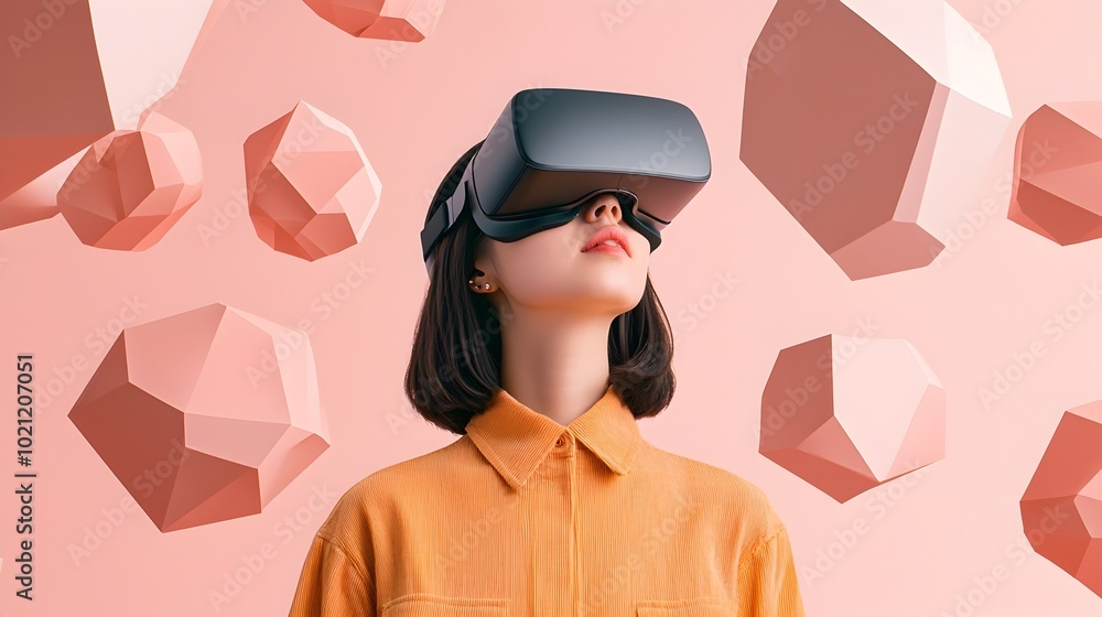 Fototapete A group of diverse professionals working together examining and interacting with dynamic 3D data visualizations in a sleek modern digital architecture setting