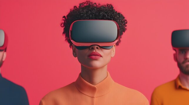 A group of office workers collaborating around a holographic 3D dashboard using dynamic gestures to interact with a streamlined digital interface