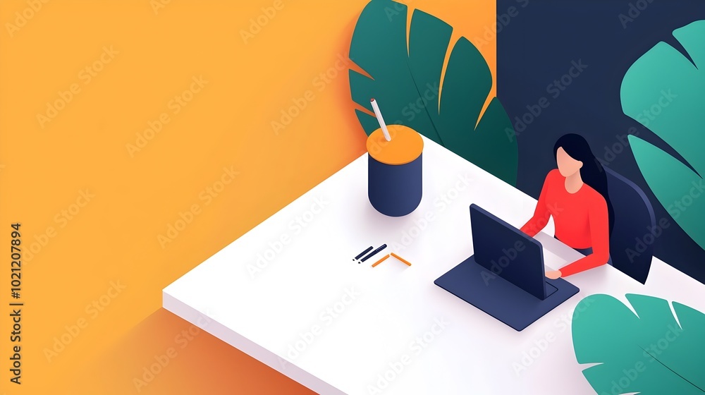 Poster Streamlined Isometric Workspace for Data Driven Business Intelligence Diverse Analysts Engaged with Interactive Visualizations and Clean Interfaces in Technologically Advanced Corporate Environment