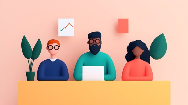 A diverse team collaborates on crafting an engaging data visualization and analytical dashboard concept for marketing and presentation materials blending clean lines geometric shapes