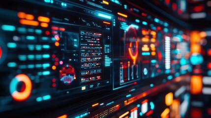 AI-driven fintech software interface, real-time financial analytics, sleek design, Futuristic, Digital art, Cool tones, High Detail