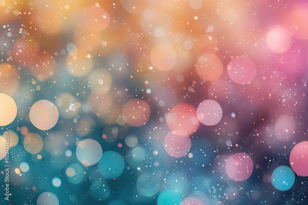 Wall mural a vibrant abstract background featuring colorful bokeh lights in soft focus, ideal for creative desi