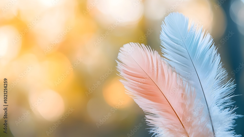 Poster 30091830 09 feathers flutter down in a gentle fall softly touching the forest floor with natures gra