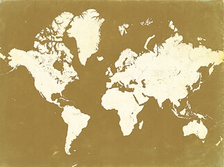 Vintage style world map. Detailed visual of the world map