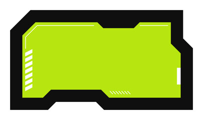 Obraz premium Futuristic element vector illustration. Colorful lower third video overlay.