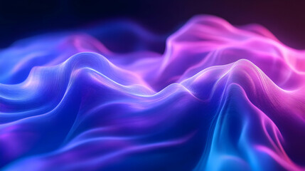 Obraz premium Abstract Background with Wavy Lines in Purple and Blue