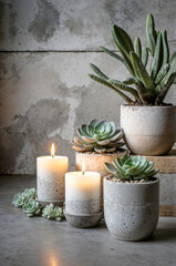spa still life with candles