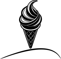 ice cream illustration logo vector