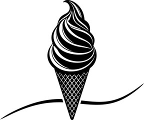 ice cream cone icon logo