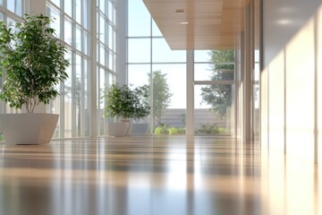 Obraz premium Bright Modern Office Interior with Spacious Design