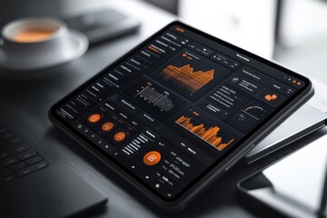 Expense analytics software, real-time spending insights, clean and modern layout, Minimalist, Illustration, Bright colors, High Resolution