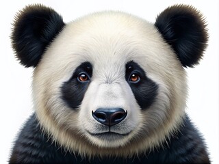 Obraz premium Adorable Panda Face Clipart for Creative Projects, Illustrations, and Educational Materials