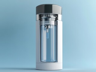Compact Water Filter with Clear Glass Reservoir, Modern Design for Urban Living