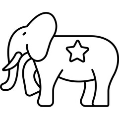 American Democratic Symbol vector icon