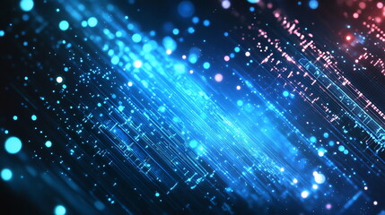 Fototapeta premium Futuristic Abstract Digital Data Streams and Networks