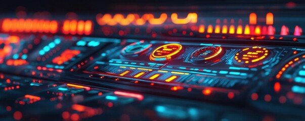 Virtual financial advisor tool, holographic budget planning, user-friendly interface, Futuristic, Digital art, Bright tones, High Resolution