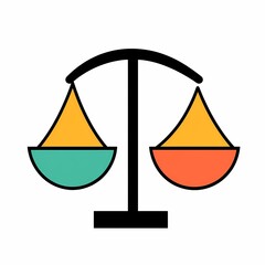 A simple illustration of a balanced scale symbolizing justice or equality.