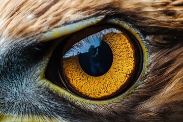 Eagle bird eye closeup