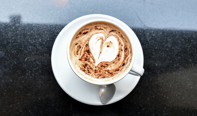 cup of coffee on the table