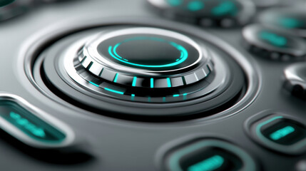 Futuristic Control Interface with Neon Accents, AI