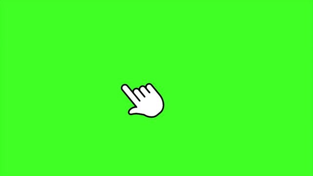 Pointer arrow hand cursor clicking. Mouse click symbol