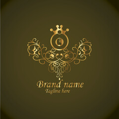 Web creative initial o latter logo design with modern business vector template, luxury o latter  logo , creative isolate  o monogram latter logo , crow logo , royal logo with golden color 