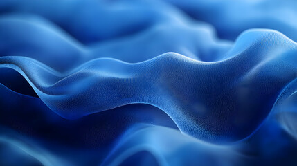 Fototapeta premium Abstract Blue Wavy Background - 3D Render