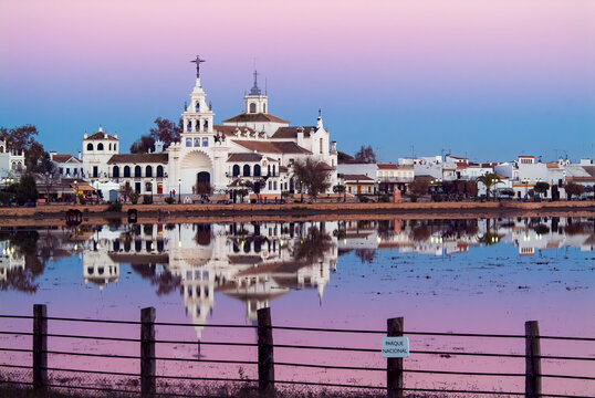 Ermita de la Virgen del Rocio Reflected in Donana Marsh