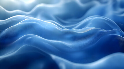 Obraz premium Abstract Blue 3D Wavy Background